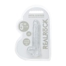 Realistic Dildo with Balls - 5" / 12,7 cm - Transparent - 2