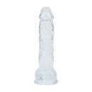 Realistic Dildo with Balls - 5" / 12,7 cm - Transparent - 3