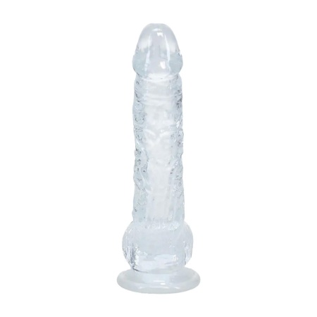 Realistic Dildo with Balls - 5" / 12,7 cm - Transparent - 4
