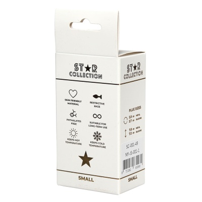 Star Collection - Silver Metal Anal Plug S - Purple Stone - 1 2