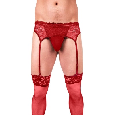 Prowler Red Lace Garter Set Medium - 1