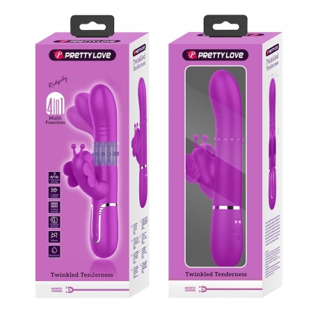 Wibrator Butterfly Clit Vibrator Pink - 7 trybów wibracji, 7 trybów stukania, 4 tryby kiwania, opakowanie 290×105×65 mm - 1