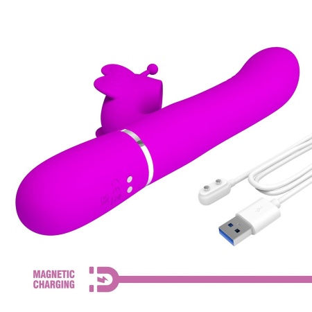 Wibrator Butterfly Clit Vibrator Pink - 7 trybów wibracji, 7 trybów stukania, 4 tryby kiwania, opakowanie 290×105×65 mm - 2