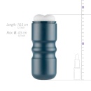 Anus Masturbator White - manualny masturbator z wejściem analnym i żebrowanym wnętrzem, 17 cm - 7