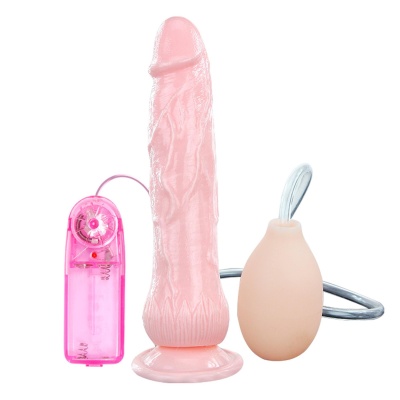 Dildo wibrujące EROS FOUNTAIN z ręczną pompką i funkcją ejakulacji - 1 2