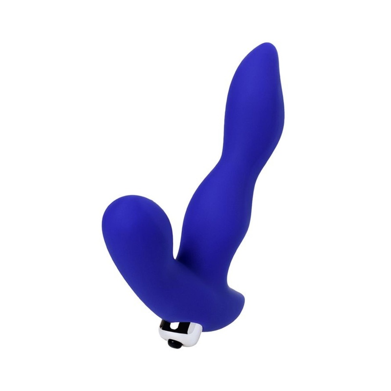 Masażer prostaty Stroman Blue - elastyczny silikon, anatomiczny kształt, wibracje - 2