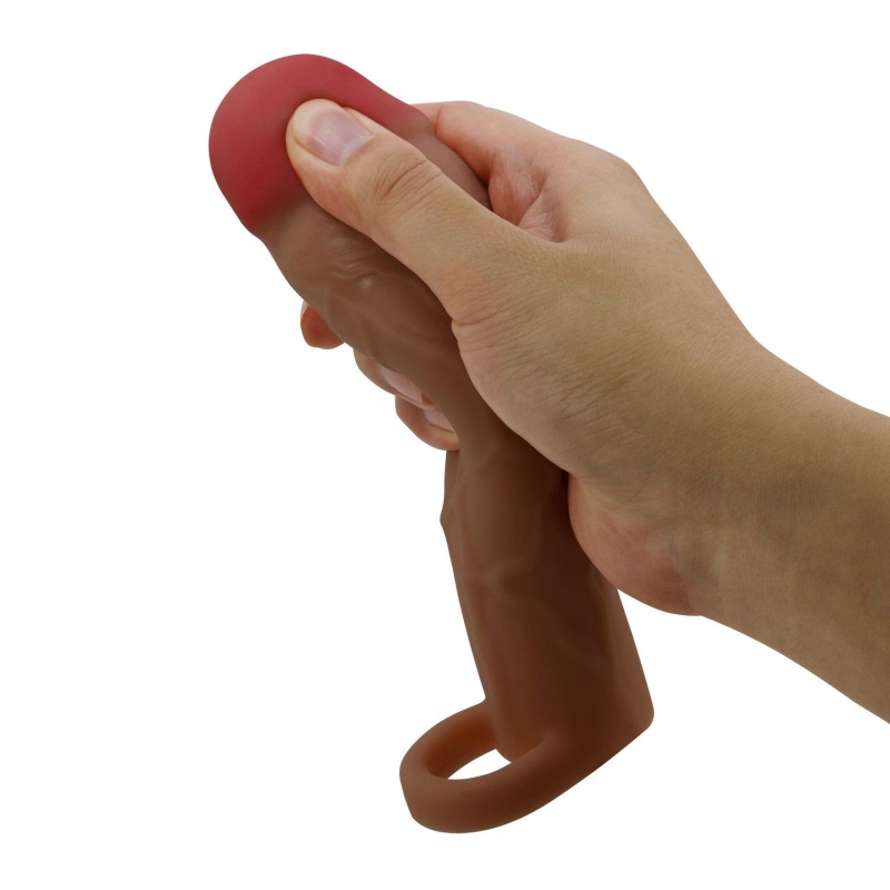 Nakładka na penisa Hani z teksturą, 18 cm - 3