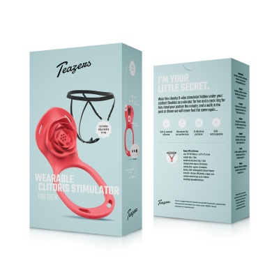 Teazers - Wearable Clitoral Stimulator Harness - Red - 1 2