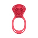 Stymulator łechtaczki Teazers Wearable Clitoral Stimulator Harness Red - regulowana uprząż z pilotem, 9 trybów, 137 g - 4