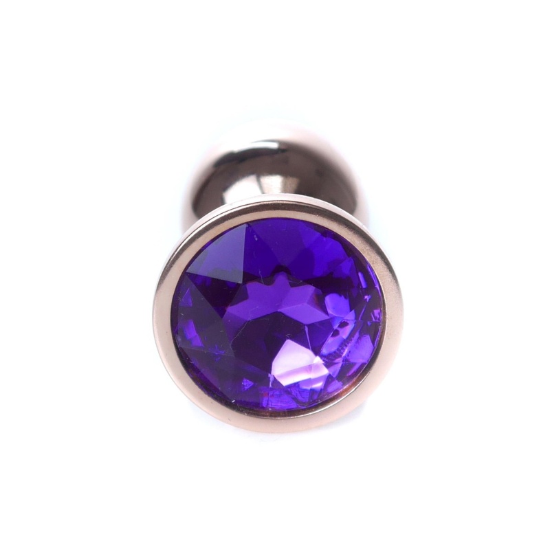 Biżuteria analna MyLove Toys Jewellery Red Gold PLUG Purple - anatomiczny korek ze stali nierdzewnej, 7 cm x 2,7 cm - 1