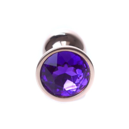 Biżuteria analna MyLove Toys Jewellery Red Gold PLUG Purple - anatomiczny korek ze stali nierdzewnej, 7 cm x 2,7 cm - 1