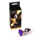 Biżuteria analna MyLove Toys Jewellery Red Gold PLUG Purple - anatomiczny korek ze stali nierdzewnej, 7 cm x 2,7 cm - 7