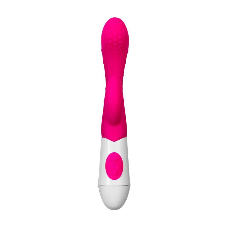 Wibrator A-TOYS Nessy ze stymulatorem łechtaczki, silikon, 20 cm, 10 prędkości wibracji - 3