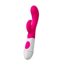 Wibrator A-TOYS Nessy ze stymulatorem łechtaczki, silikon, 20 cm, 10 prędkości wibracji - 5