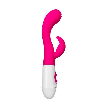 Wibrator A-TOYS Nessy ze stymulatorem łechtaczki, silikon, 20 cm, 10 prędkości wibracji - 6