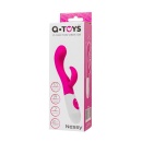 Wibrator A-TOYS Nessy ze stymulatorem łechtaczki, silikon, 20 cm, 10 prędkości wibracji - 8