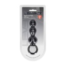 Beaded Silicone Anal Probe with Loop - Black - 1