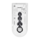 Beaded Silicone Anal Probe with Loop - Black - 3