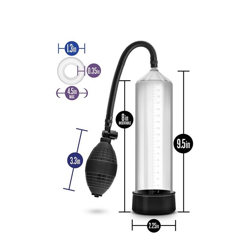 Pompa próżniowa do prącia VX101 - manualna pompka balonowa, cylinder 24,1 cm - 5