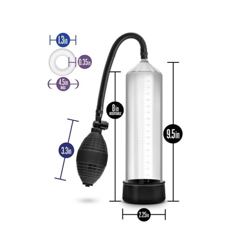 Pompa próżniowa do prącia VX101 - manualna pompka balonowa, cylinder 24,1 cm - 5