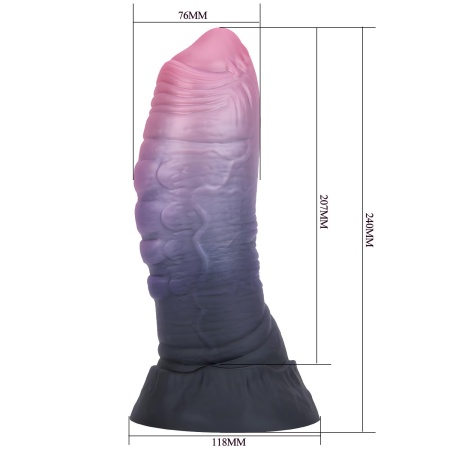 Dildo Power Monsters Dreadful Fiend marki NS Novelties o mackowatej teksturze, 24 cm - 7