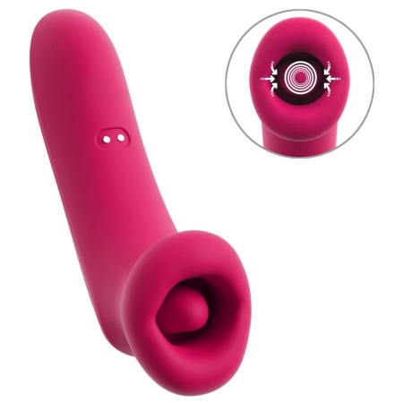 Masażer ssąco-wibracyjny Oral Fun Sucking Mouth Vibrato z silikonową końcówką, 3 tryby ssania, 10 wibracji, 14,5 cm - 2