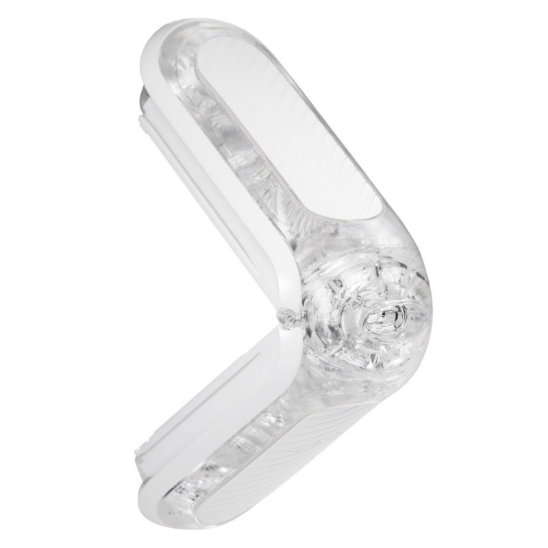 Masturbator Flip Zero Gravity White - rozkładana obudowa z zaworem podciśnieniowym, 18 cm - 4