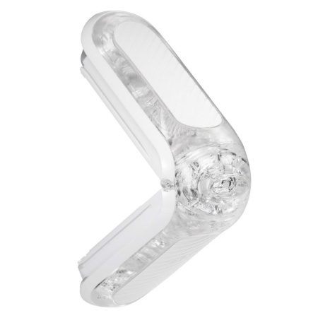 Masturbator Flip Zero Gravity White - rozkładana obudowa z zaworem podciśnieniowym, 18 cm - 4