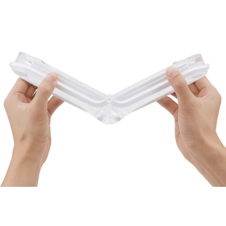 Masturbator Flip Zero Gravity White - rozkładana obudowa z zaworem podciśnieniowym, 18 cm - 9