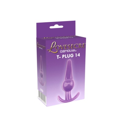 Korek analny T-Plug 14, 12,6 cm, fioletowy - 1 2