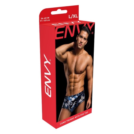 ENVY CAMO TRUNKS W/ DOG TAG NAVY, L/XL - 4