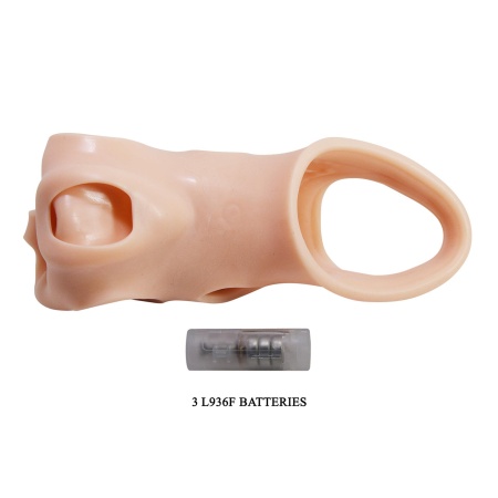 Nakładka na penisa 8.7" Vibrating Penis Sleeve z paskiem stabilizującym, 22 cm - 8