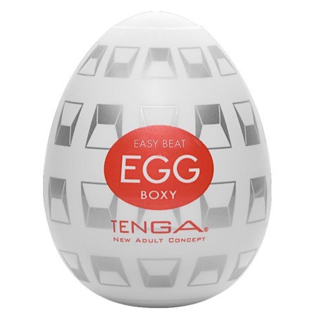 Masturbator Egg Boxy Single - elastyczny rękaw TPE ze stopniowaną stymulacją, długość 7 cm - 1