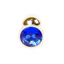 Korek analny Jewellery Gold PLUG - stal nierdzewna, kształt bulwiasty, długość 7 cm, średnica maks. 2,7 cm - 2