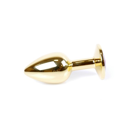 Korek analny Jewellery Gold PLUG - stal nierdzewna, kształt bulwiasty, długość 7 cm, średnica maks. 2,7 cm - 4