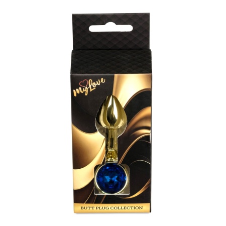 Korek analny Jewellery Gold PLUG - stal nierdzewna, kształt bulwiasty, długość 7 cm, średnica maks. 2,7 cm - 10