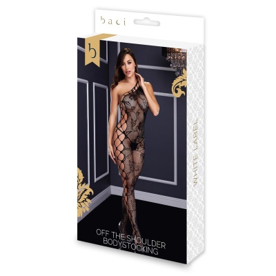 BACI OFF THE SHOULDER BODYSTOCKING BLACK - 1
