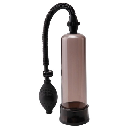 Pompa do penisa Oumo Smoke – przezroczysty cylinder, pompka kulowa i zawór bezpieczeństwa, 19 cm długości i 5 cm średnicy - 2