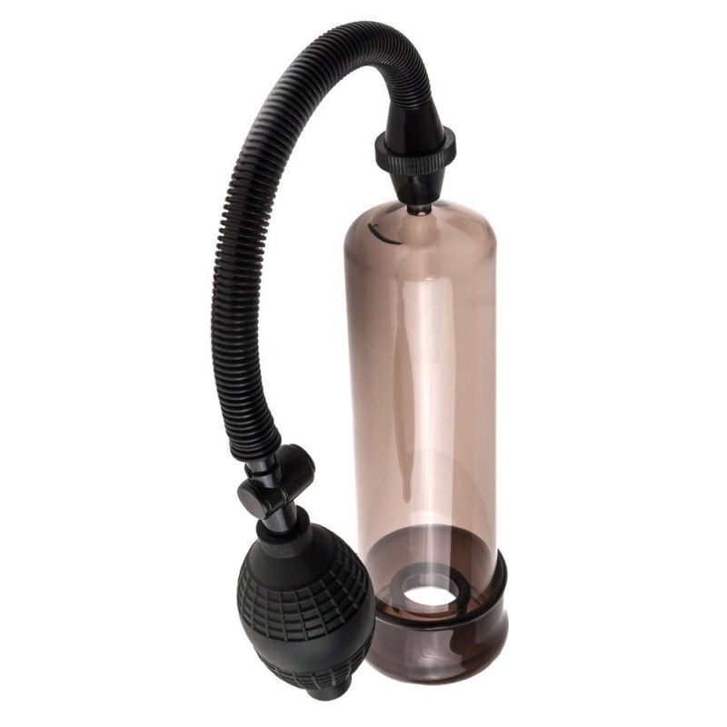 Pompa do penisa Oumo Smoke – przezroczysty cylinder, pompka kulowa i zawór bezpieczeństwa, 19 cm długości i 5 cm średnicy - 3