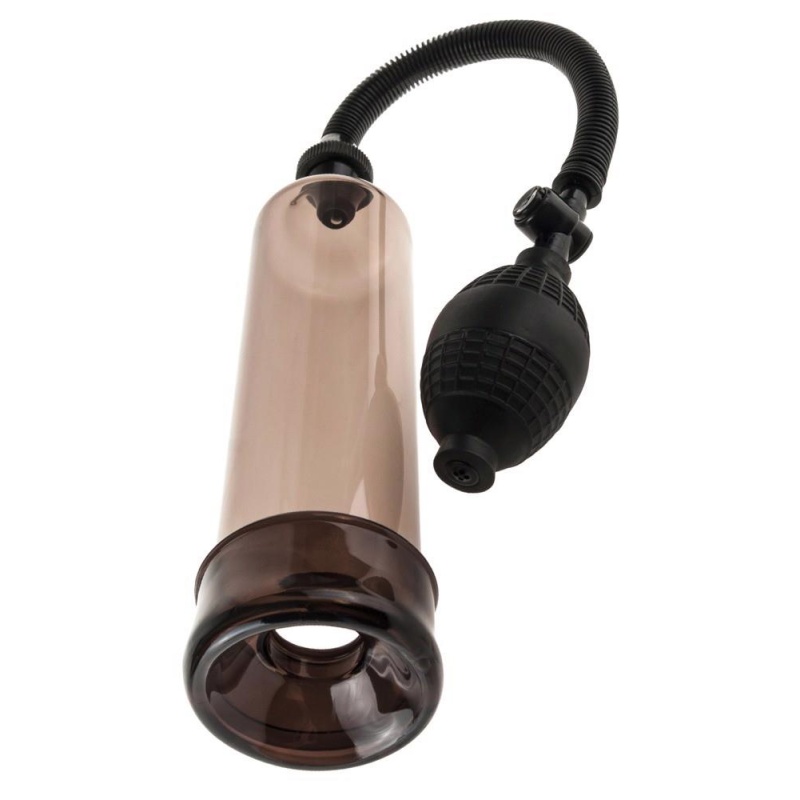 Pompa do penisa Oumo Smoke – przezroczysty cylinder, pompka kulowa i zawór bezpieczeństwa, 19 cm długości i 5 cm średnicy - 5