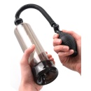 Pompa do penisa Oumo Smoke – przezroczysty cylinder, pompka kulowa i zawór bezpieczeństwa, 19 cm długości i 5 cm średnicy - 6
