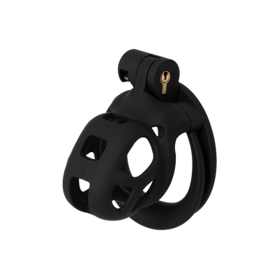 Penis Prison Cock Cage X-Short – klatka na penisa 7 cm z zamkiem i 4 pierścieniami - 1