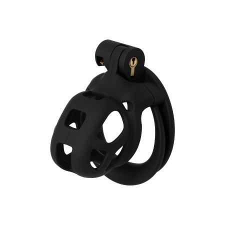 Penis Prison Cock Cage X-Short – klatka na penisa 7 cm z zamkiem i 4 pierścieniami - 1