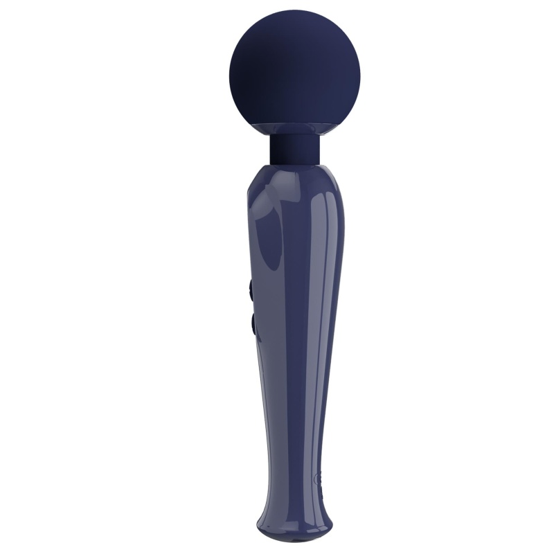 Skyler Blue - Masażer różdżkowy z elastyczną szyjką, głowicą 5,08 cm i wyświetlaczem LCD - 7