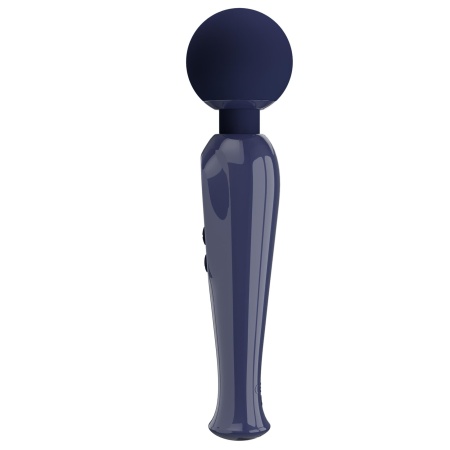 Skyler Blue - Masażer różdżkowy z elastyczną szyjką, głowicą 5,08 cm i wyświetlaczem LCD - 7