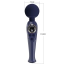 Skyler Blue - Masażer różdżkowy z elastyczną szyjką, głowicą 5,08 cm i wyświetlaczem LCD - 11