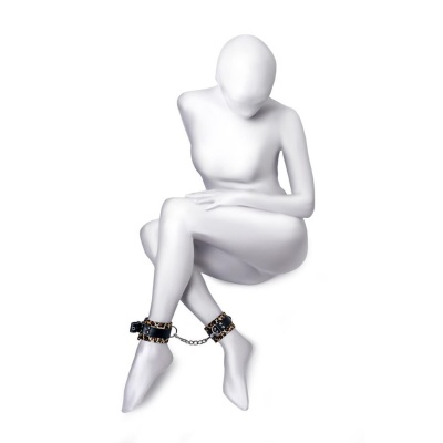 Anonymo handcuffs, PU leather, print, 27 cm - 1