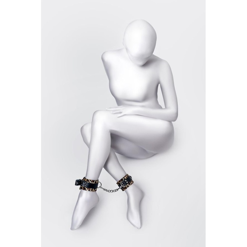 Anonymo handcuffs, PU leather, print, 27 cm - 3