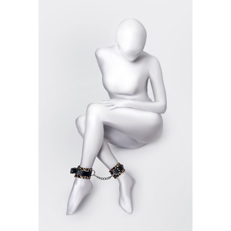 Anonymo handcuffs, PU leather, print, 27 cm - 3