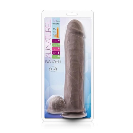 Dildo Au Naturel Big John 11,5 cala (29,2 cm) - realistyczny TPE z przyssawką i podwójną gęstością - 1